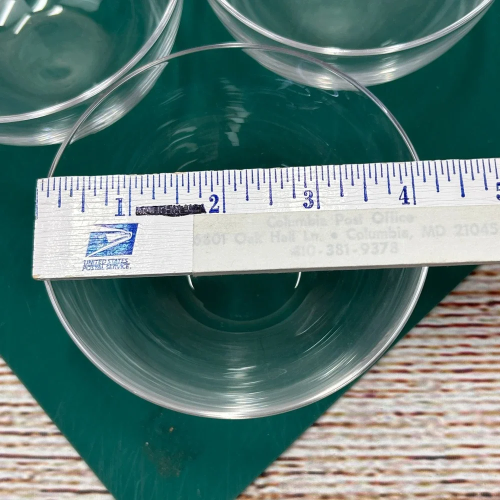 Set of 6 Clear Glass Prep Bowls 4.25 Inch‎ Round Minimalist Kitchenware Small